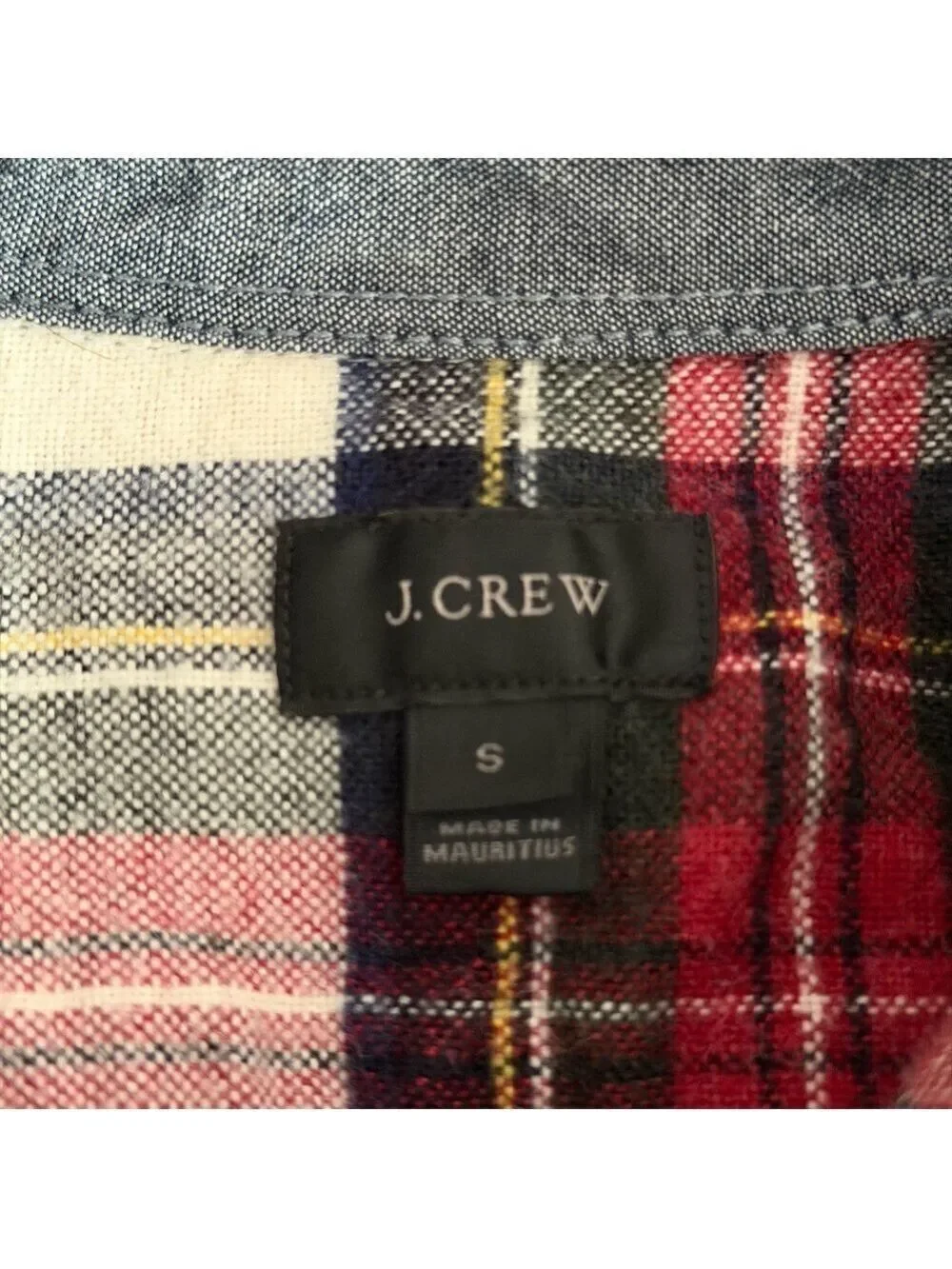 J.Crew Flannel Shirt with Elbow Patches Size Small